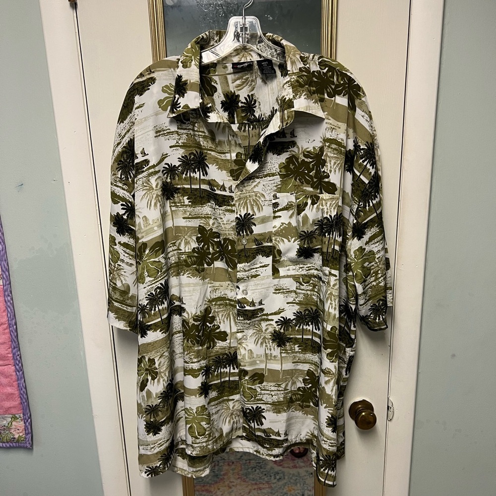 Alpine Design Olive and White Casual Shirt